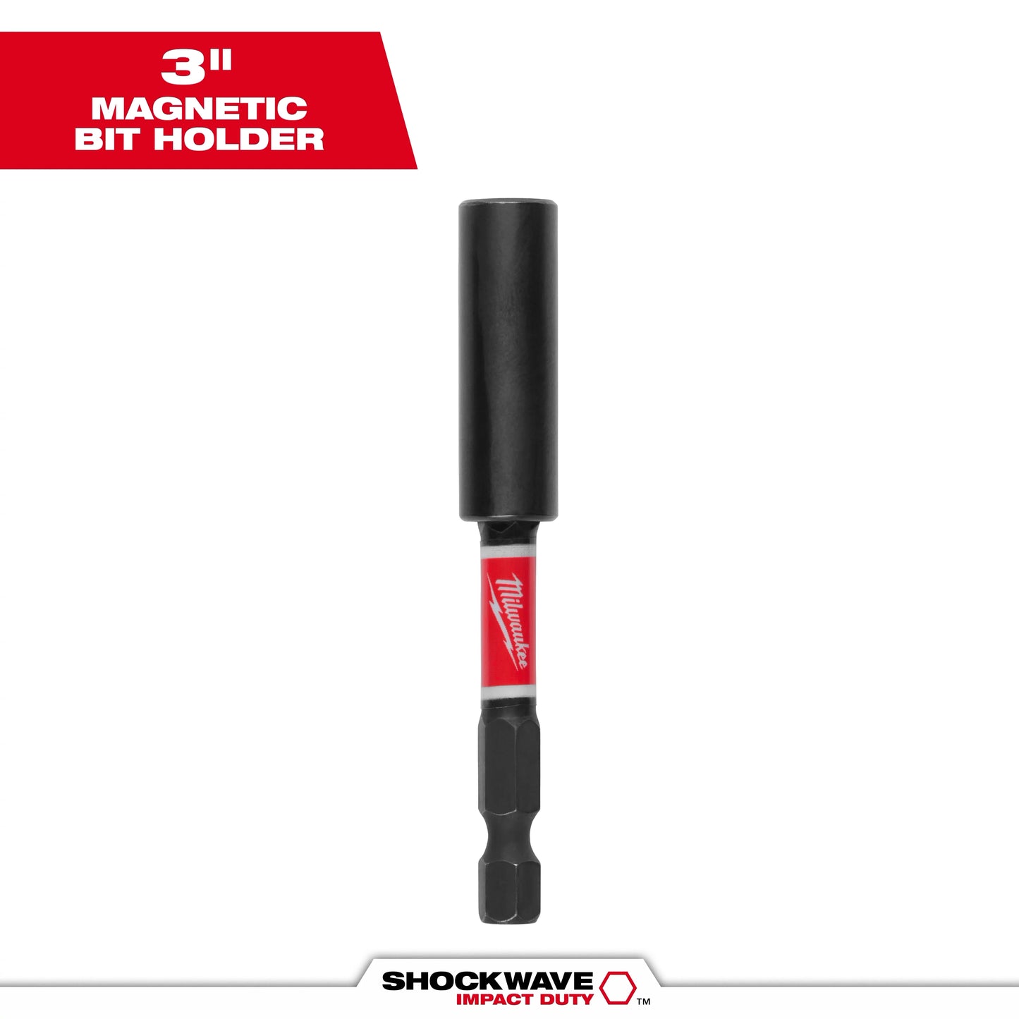 Milwaukee Tool 48-32-4503 SHOCKWAVE™ Impact Duty 3" Magnetic Bit Holder, 1 EA