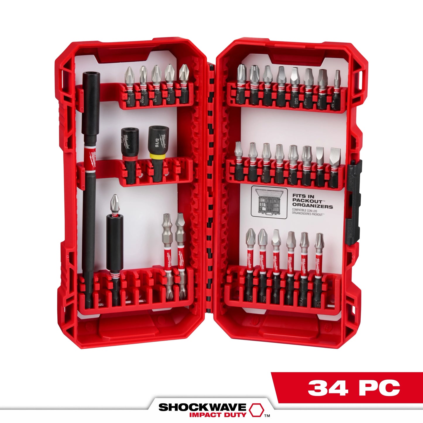Milwaukee Tool 48-32-5101 34PC SHOCKWAVE™ Impact Duty Driver Bit Set, 1 ST