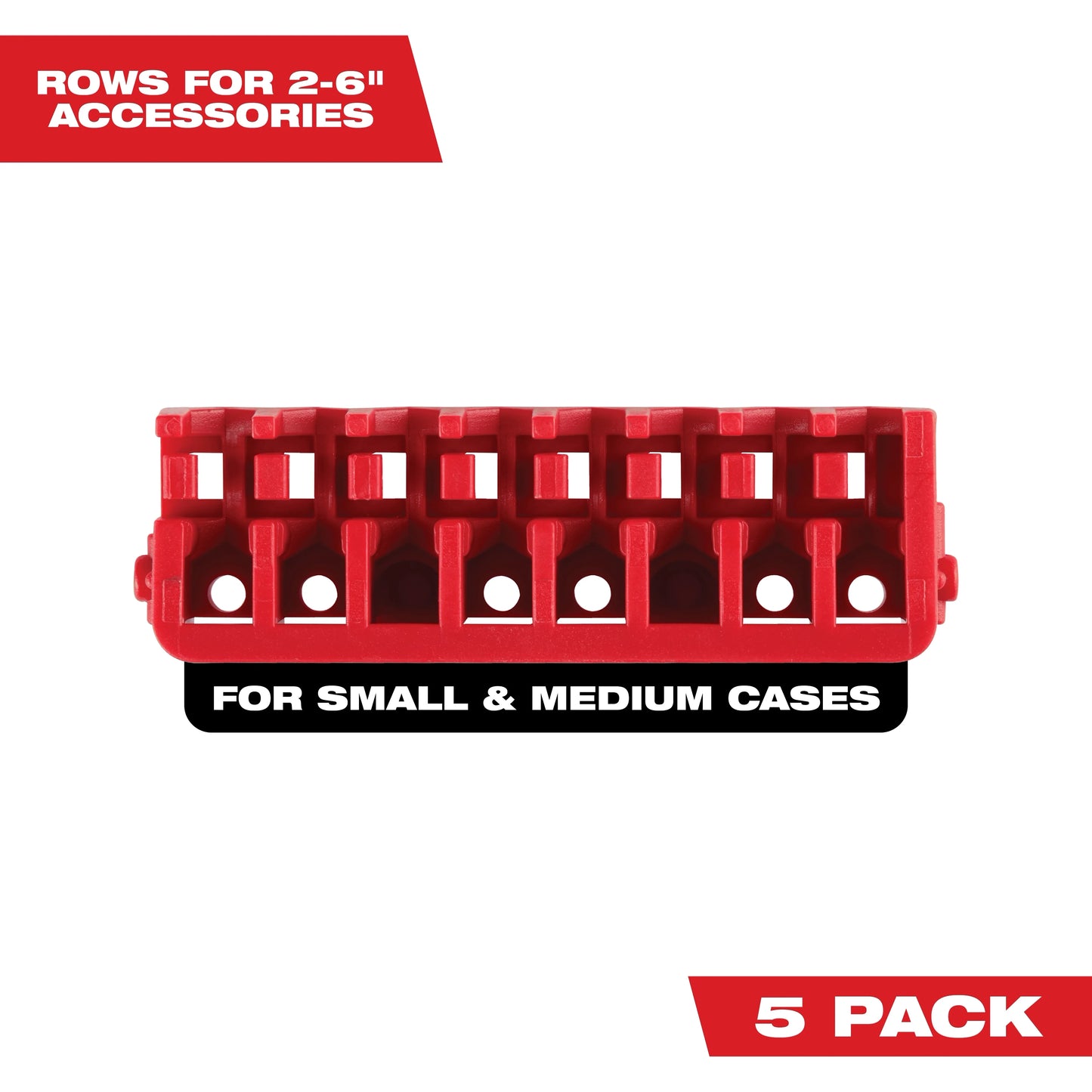 Milwaukee Tool 48-32-9933 Small & Medium Case Rows for Impact Driver Accessories (5 PK), 5 EA/PK