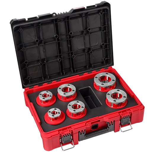 Milwaukee Tool 48-36-1060 1/2"-2" High Speed NPT Portable Pipe Threading Forged Aluminum Die Head Kit, 1 EA