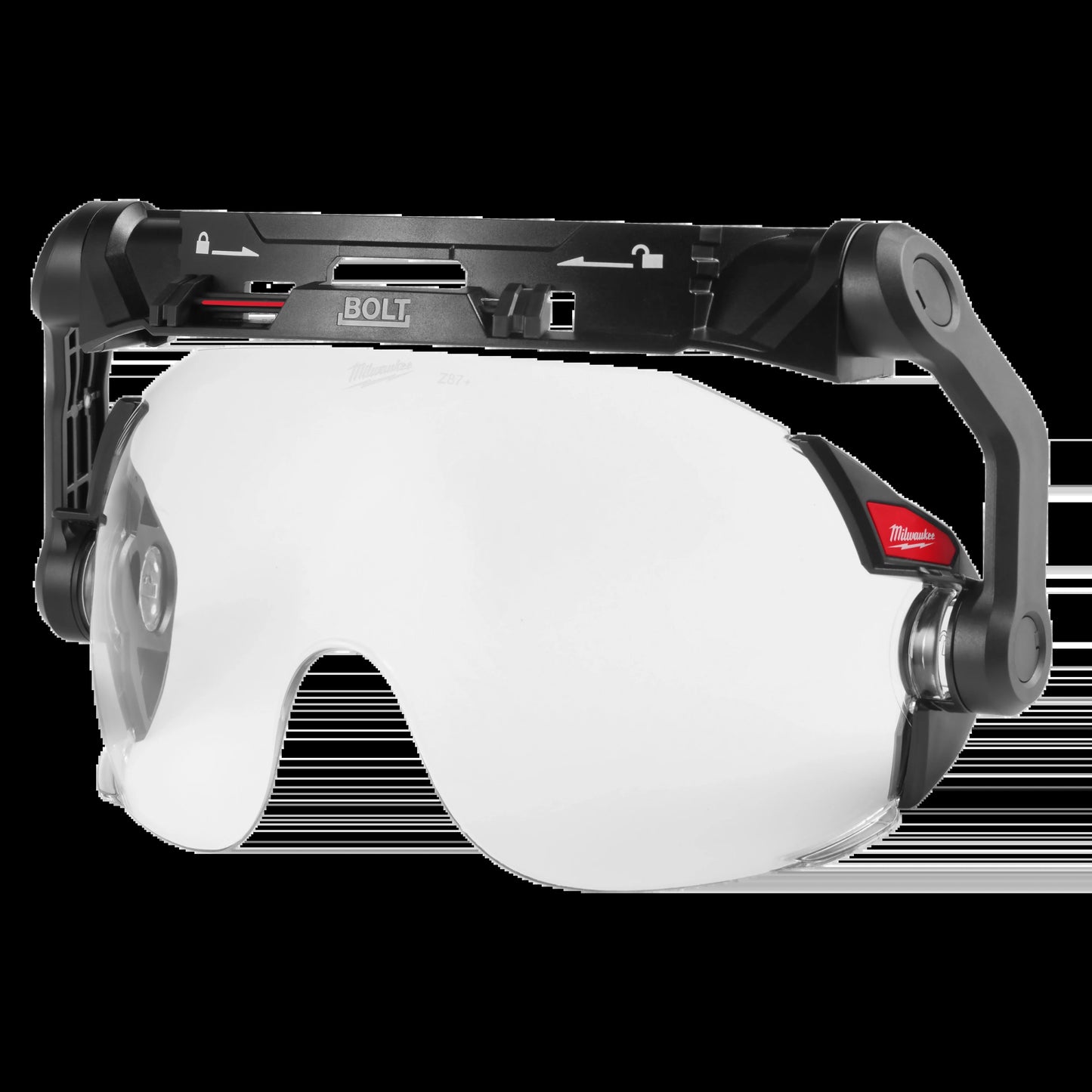 Milwaukee Tool 48-73-1411 BOLT Eye Visor - Clear Dual Coat Lens (Compatible with Safety Helmets), 1 EA