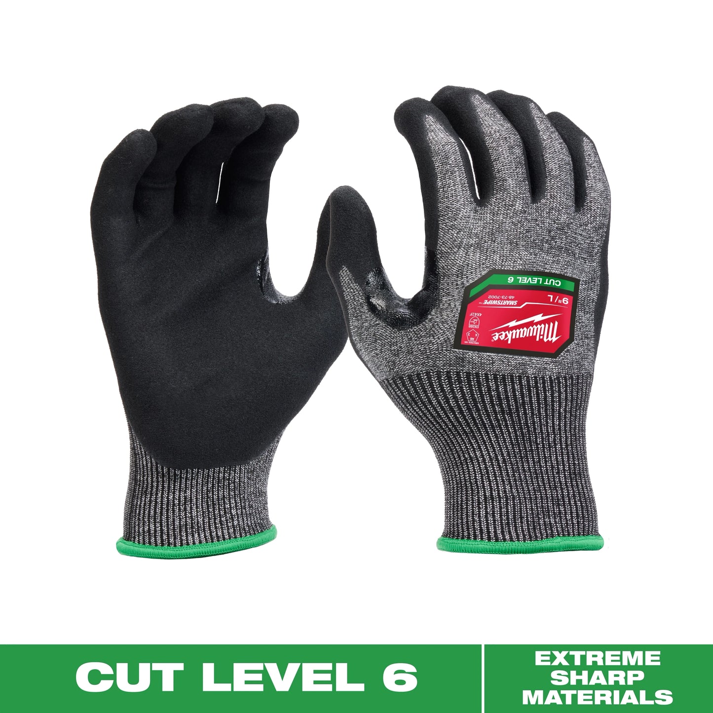 Milwaukee Tool 48-73-7004 Cut Level 6 High-Dexterity Nitrile Dipped Gloves (XXL), 6 PR/PK