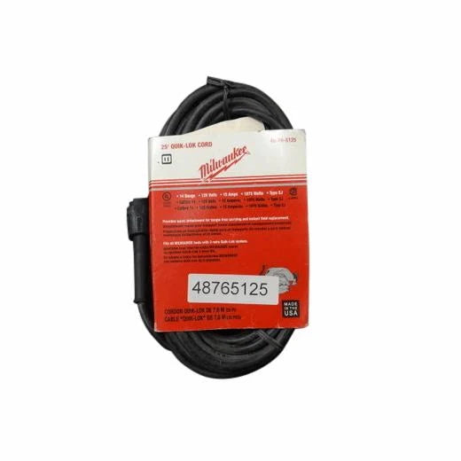 Milwaukee Tool 48-76-5125 25' 2-Wire QUIK-LOK® Cord, 1 EA