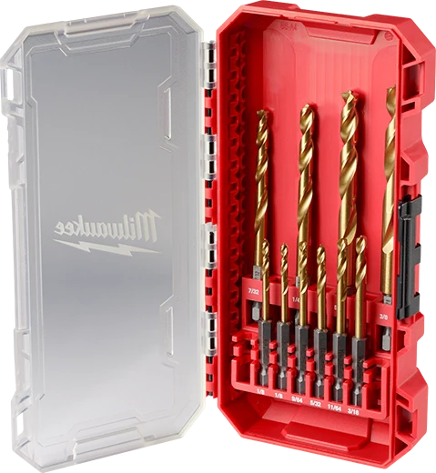 Milwaukee Tool 48-89-4633 10PC SHOCKWAVE™ Impact Duty RED HELIX™ Titanium Drill Bit Set, 1 ST