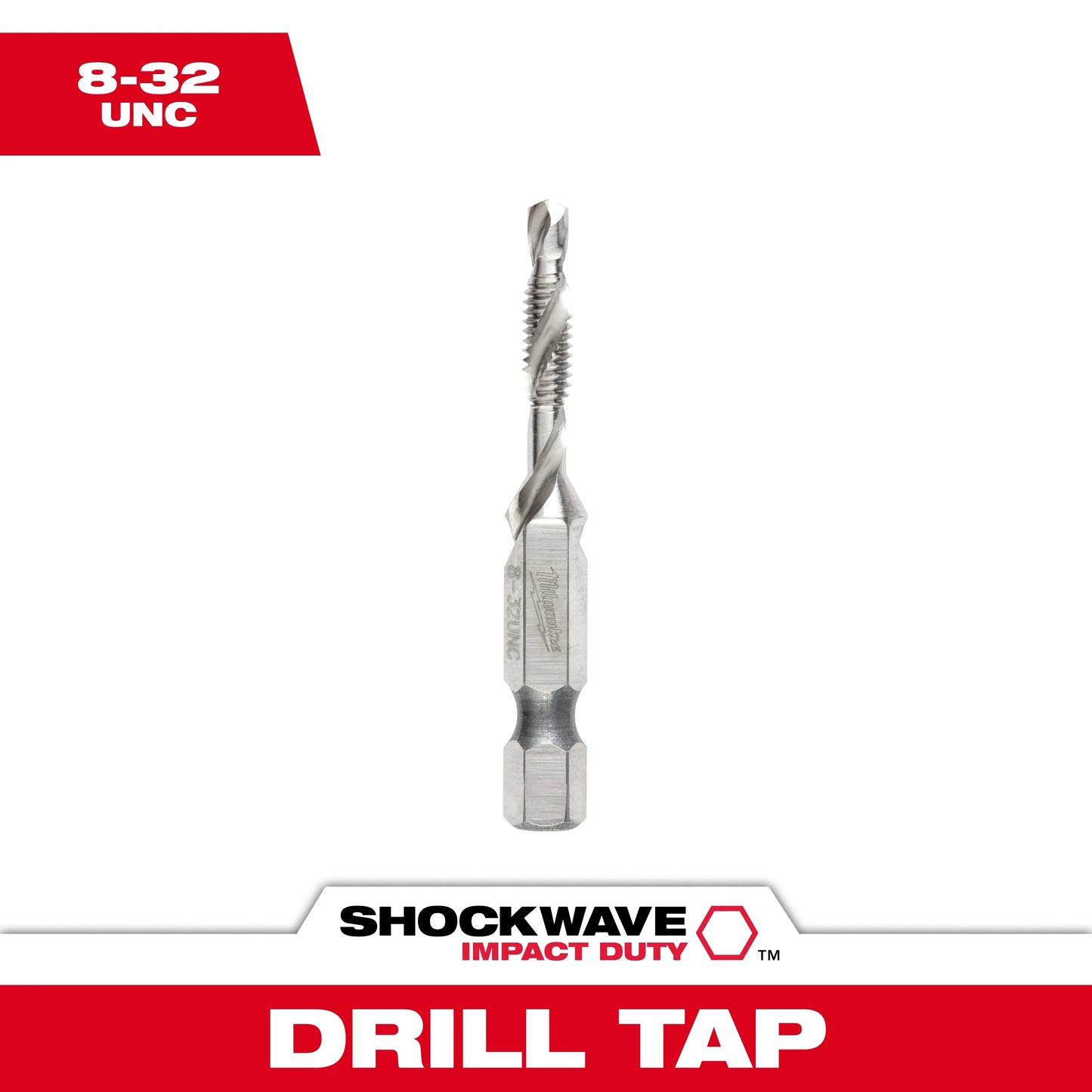 Milwaukee Tool 48-89-4870 SHOCKWAVE™ Impact Duty 8-32 UNC Drill and Tap Bit, 1 EA