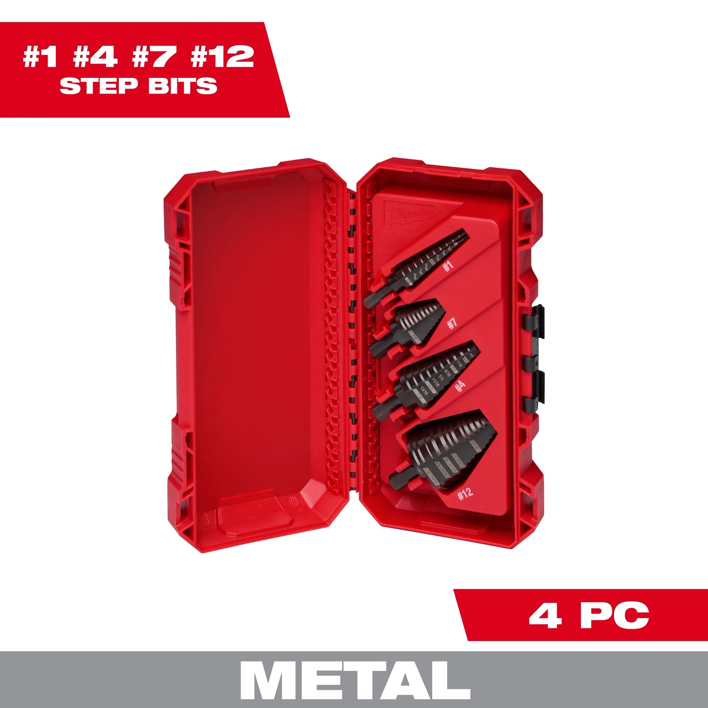 Milwaukee Tool 48-89-9223 4PC Step Drill Bit Set, 1 ST