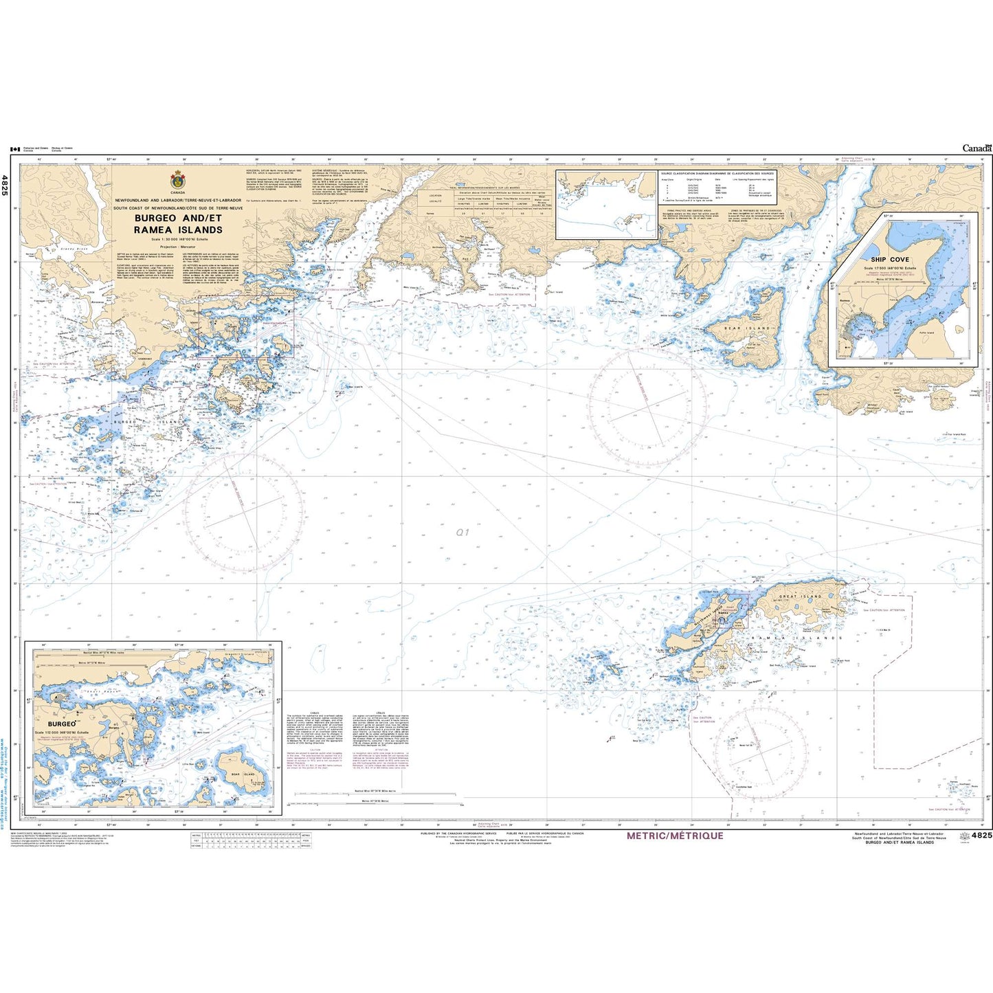 Paradise Clay CAN4825 CHS Chart Burgeo and/et Ramea Islands