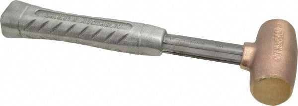 American Hammer AM3BZAG Non-Marring Hammer, 3 lb, 1-1/2" Face Dia, Bronze Head