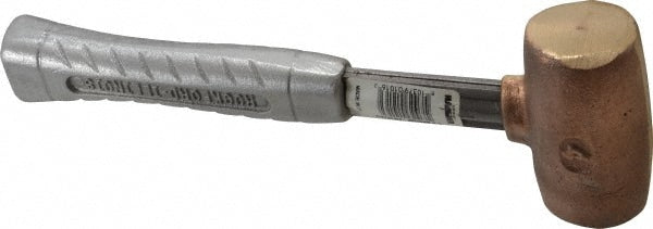 American Hammer AM4BZAG Non-Marring Hammer, 4 lb, 1-3/4" Face Dia, Bronze Head
