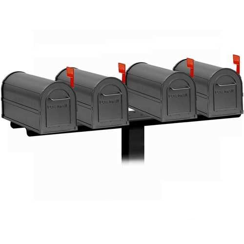 Mailboxes 4884BLK Salsbury Spreader - 4 Wide - for Rural Mailboxes - Black