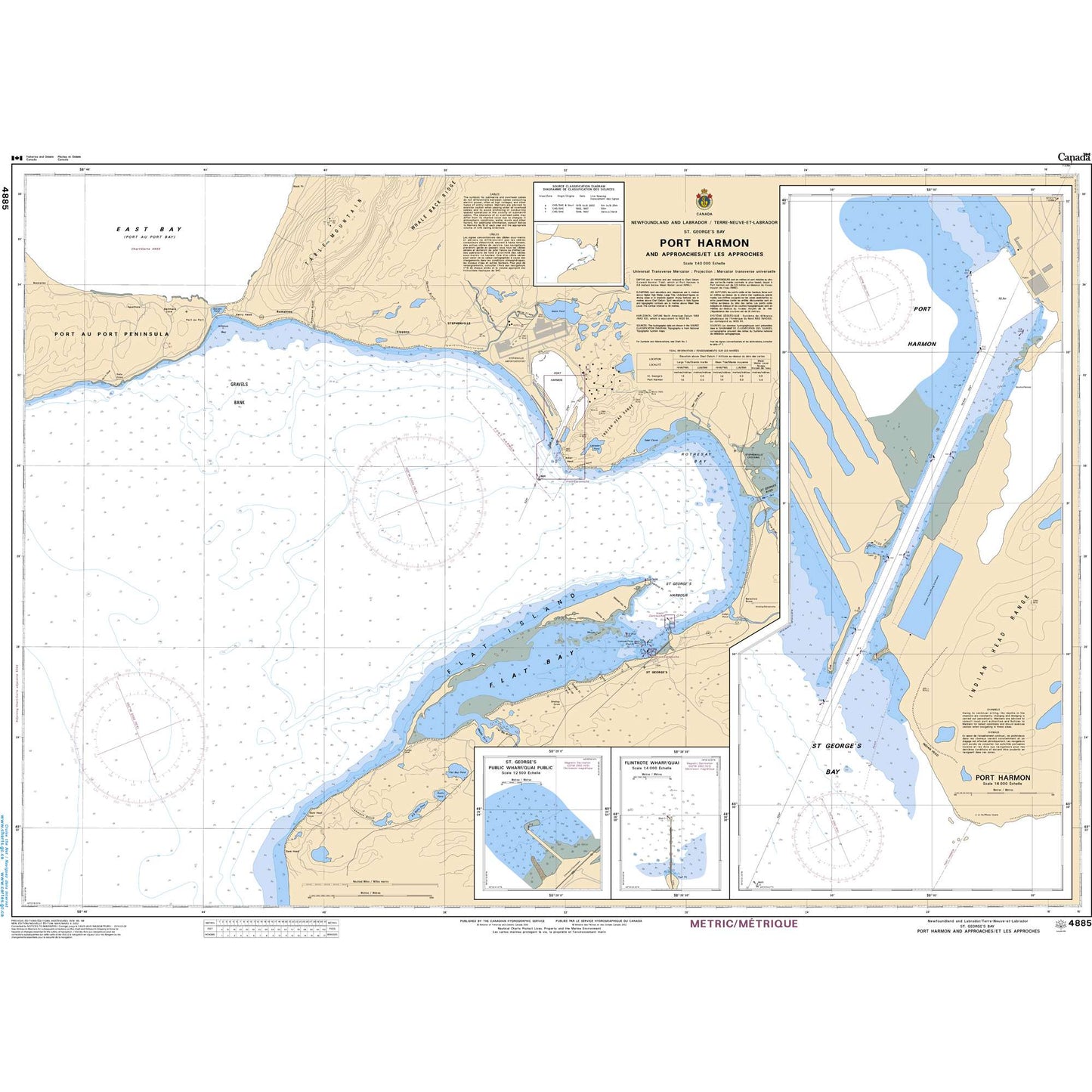 Paradise Clay CAN4885 CHS Chart Port Harmon and Approaches/et les approches
