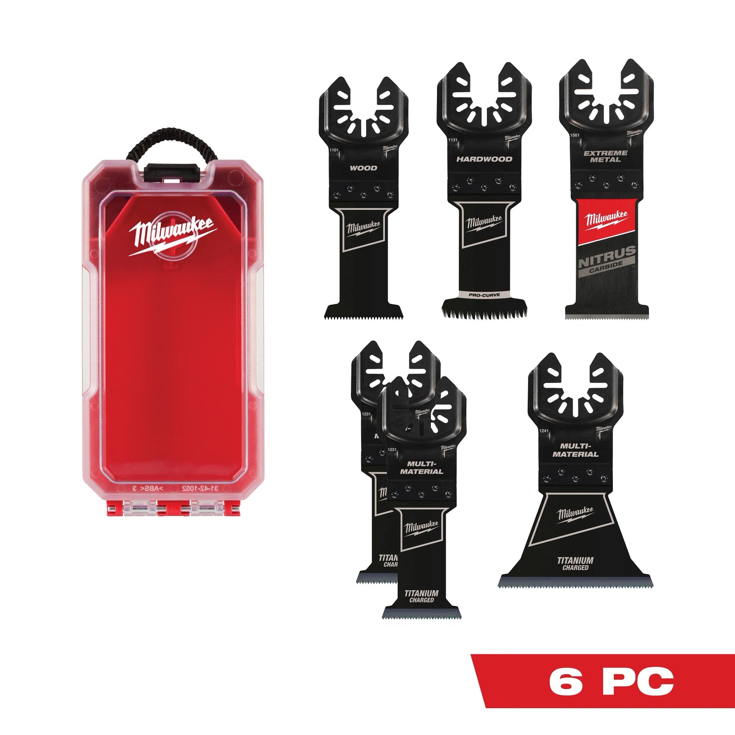 Milwaukee Tool 49-10-9112 6 PC Universal Fit Oscillating Multi-Tool Blade Set, 1 ST