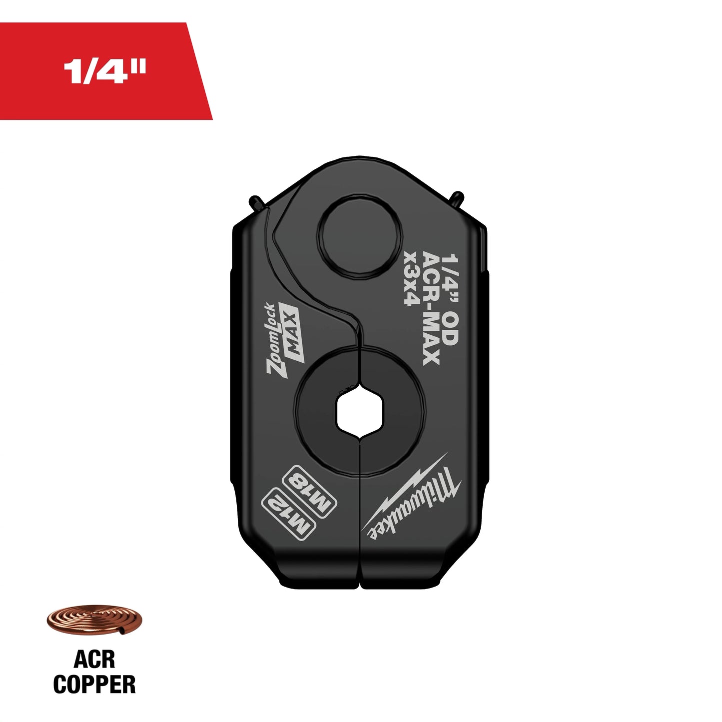 Milwaukee Tool 49-16-2650ZX 1/4" ZoomLock MAX and MaxiPro Pivoting Press Ring for M12 and M18 FORCE LOGIC Press Tools, 1 EA
