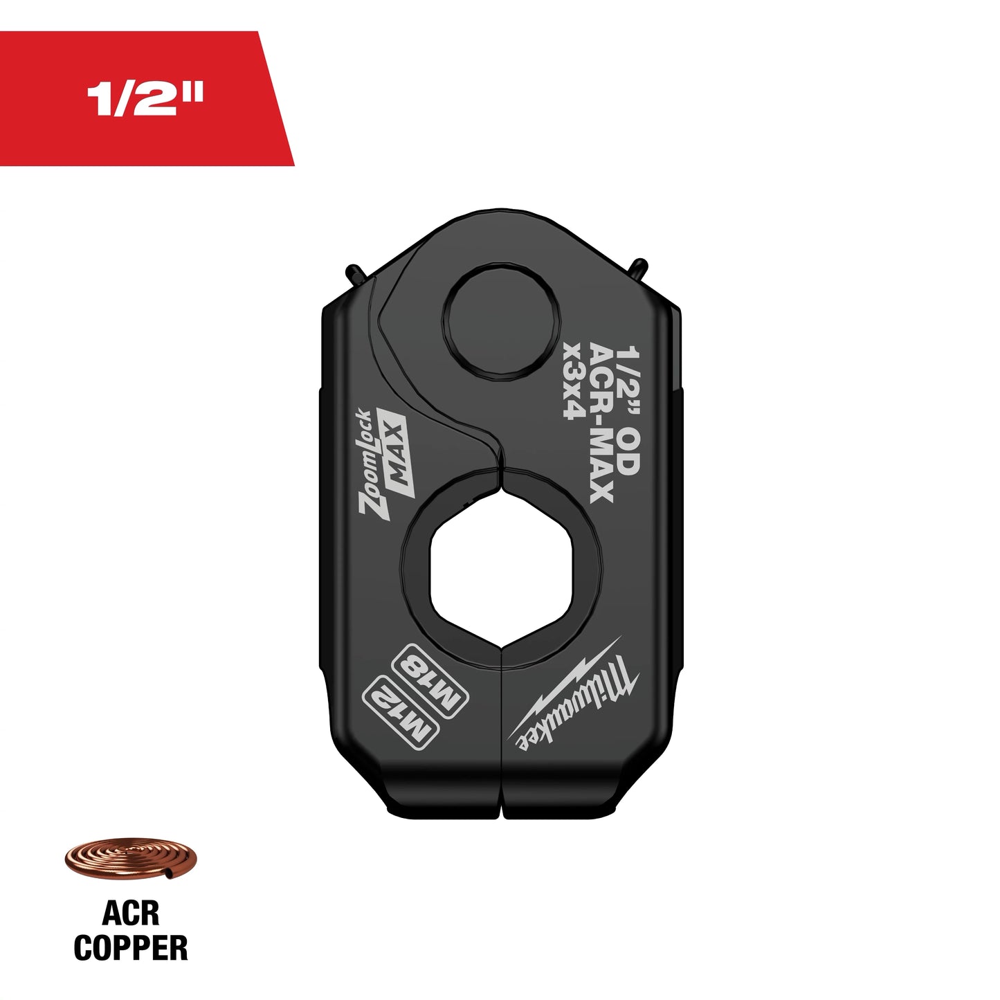 Milwaukee Tool 49-16-2653ZX 1/2" ZoomLock MAX and MaxiPro Pivoting Press Ring for M12 and M18 FORCE LOGIC Press Tools, 1 EA