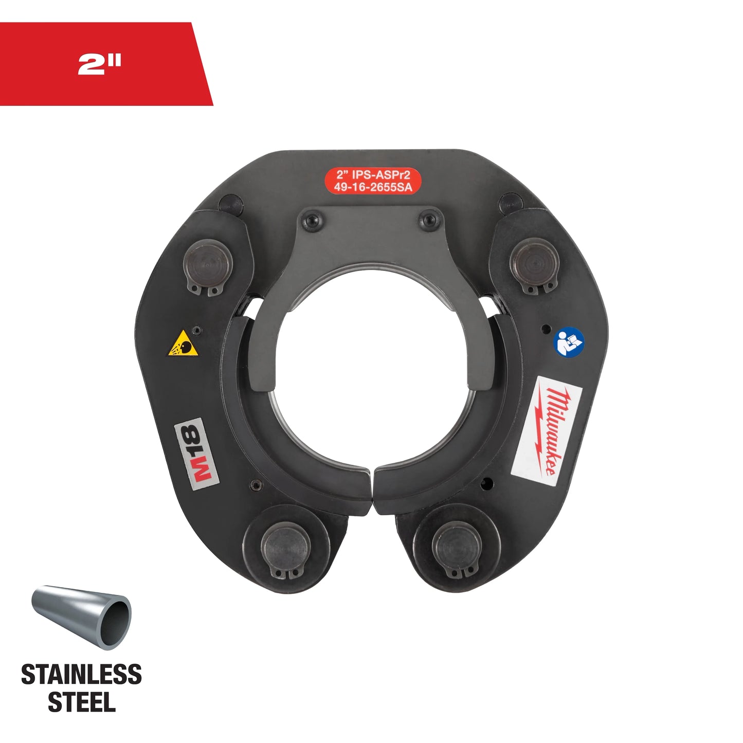 Milwaukee Tool 49-16-2655SA 2" IPS-ASP Press Ring for M18 FORCE LOGIC Long Throw Press Tool, 1 EA