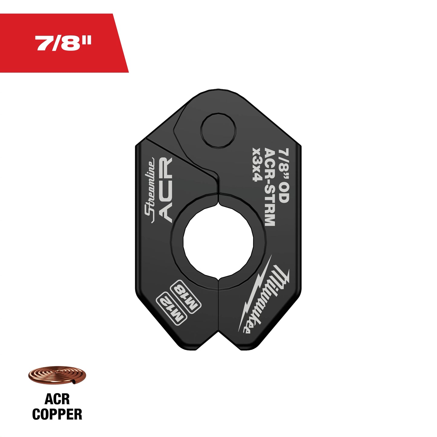 Milwaukee Tool 49-16-2656MX 7/8" Streamline ACR Pivoting Press Ring for M12 and M18 FORCE LOGIC Press Tools, 1 EA