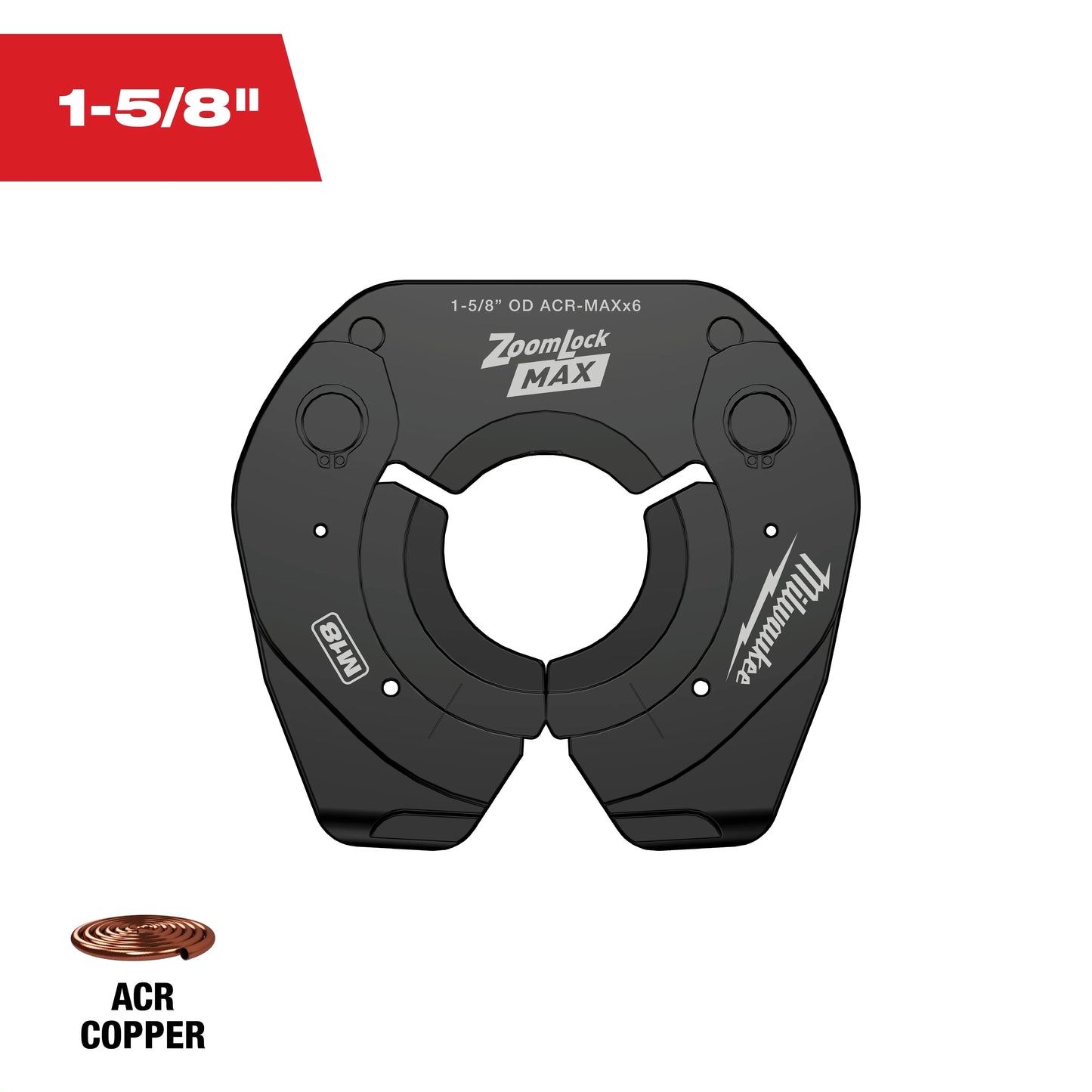 Milwaukee Tool 49-16-2670ZX 1-5/8" ZoomLock MAX and MaxiPro Pivoting Press Ring for M12 and M18 FORCE LOGIC Press Tools, 1 EA