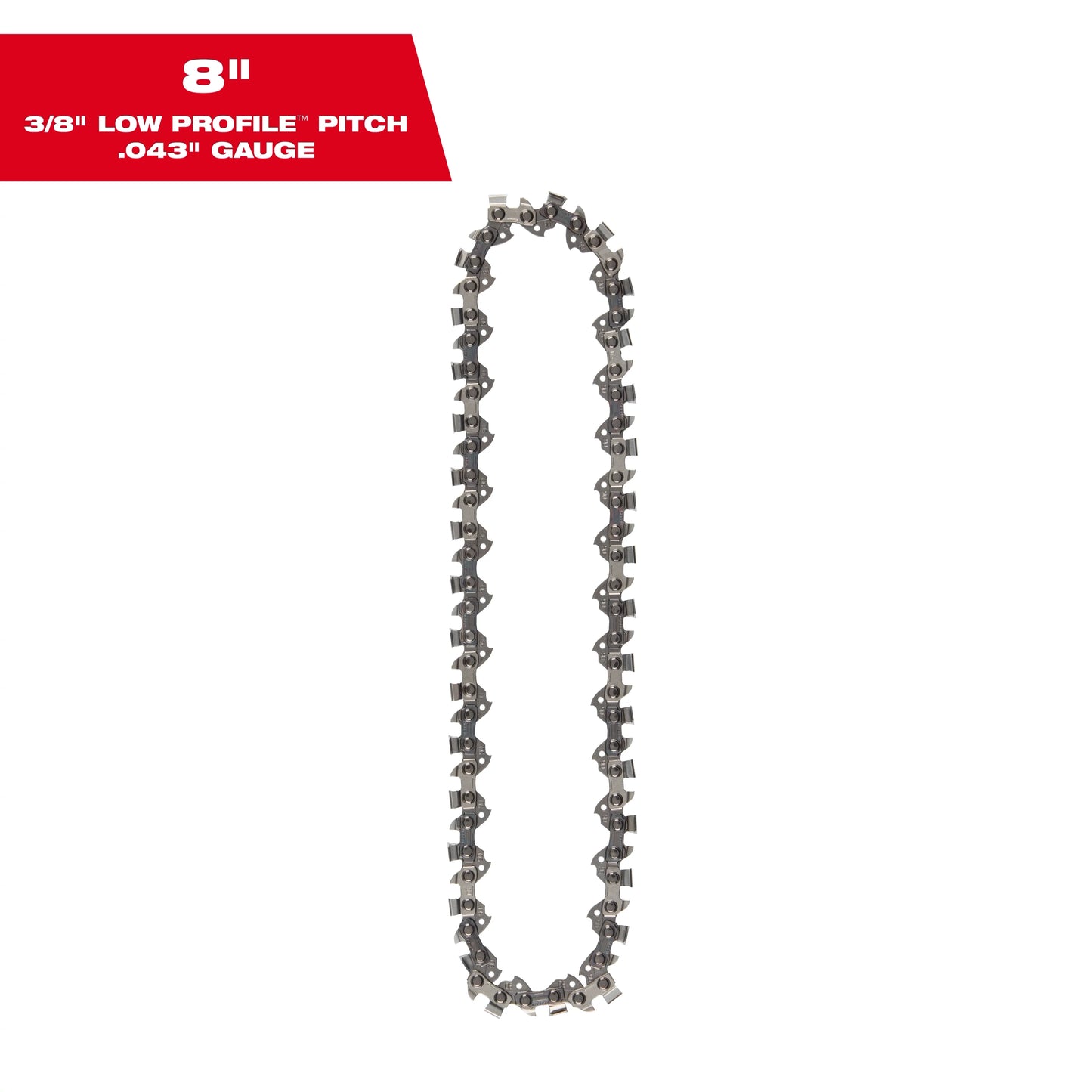 Milwaukee Tool 49-16-2750 8" 3/8" LOW PROFILE™ Pitch, .043" Gauge Saw Chain, 1 EA