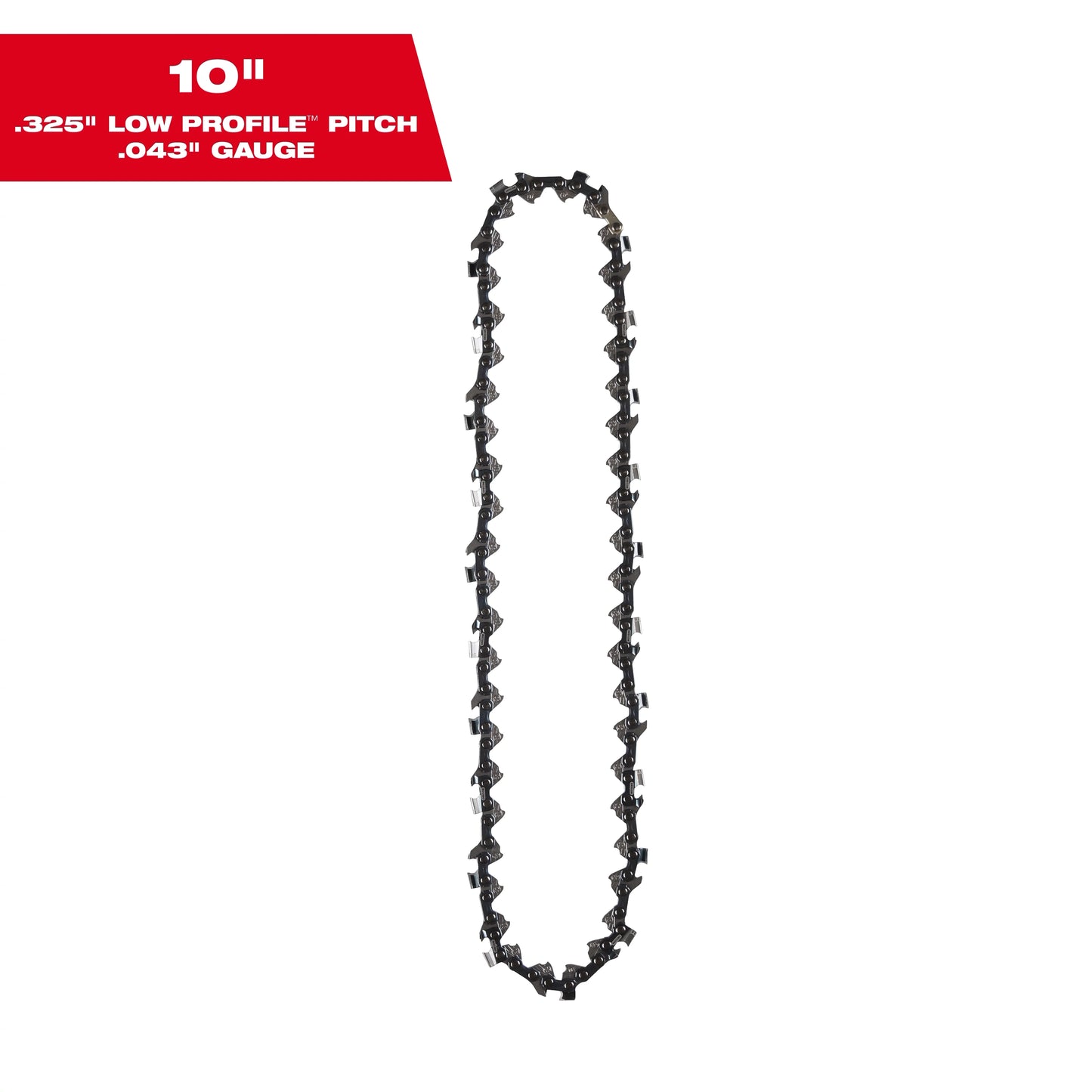 Milwaukee Tool 49-16-2759 10" .325" LOW PROFILE™ Pitch, .043" Gauge Saw Chain, 1 EA