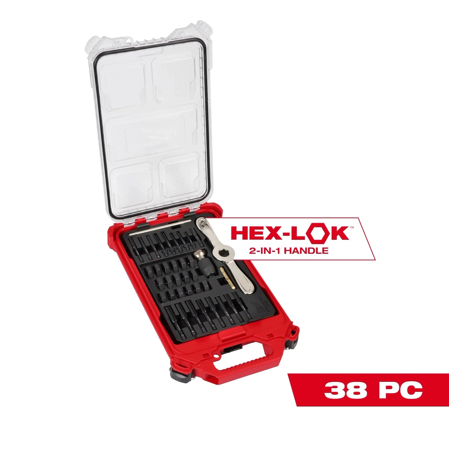 Milwaukee Tool 49-22-5603 38PC Metric Tap & Die PACKOUT™ Set w/ HEX-LOK™ 2-in-1 Handle, 1 ST