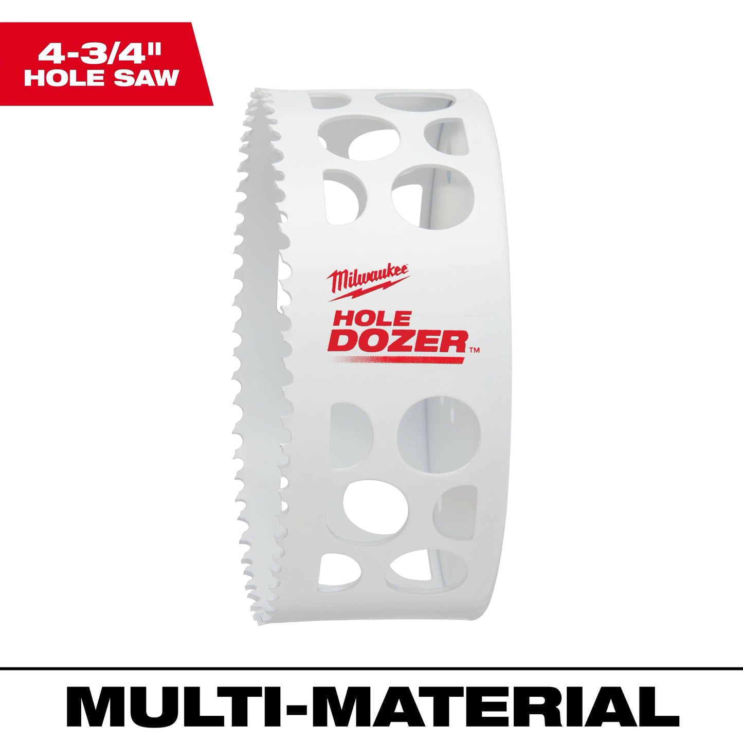 Milwaukee Tool 49-56-9650 4-3/4" HOLE DOZER Bi-Metal Hole Saw, 1 EA