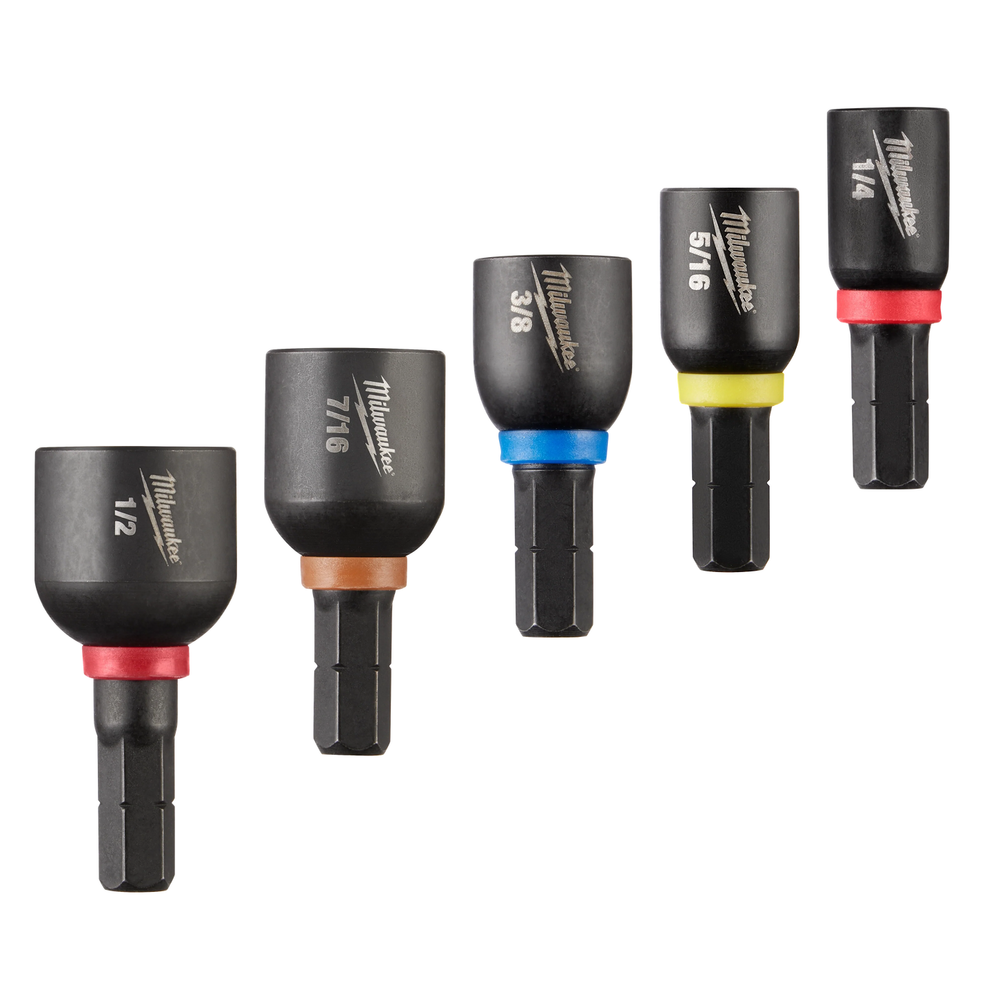 Milwaukee Tool 49-66-4563 5PC SHOCKWAVE™ Impact Duty 1" Insert Magnetic Nut Driver Set, 1 ST