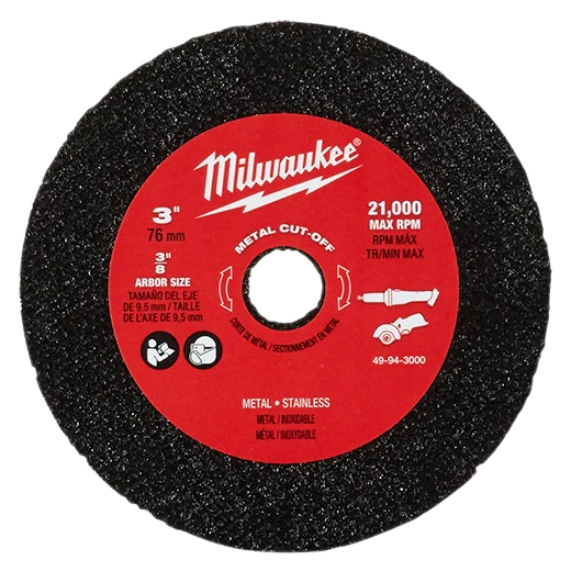 Milwaukee Tool 49-94-3000 3" Metal Cut Off Wheel 3PK, 3 EA/PK