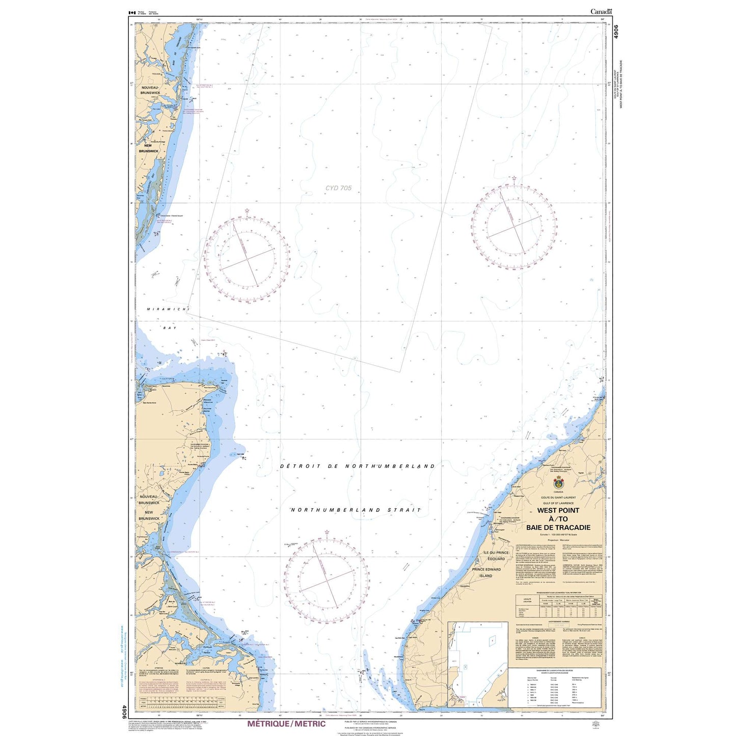 Paradise Clay CAN4906 CHS Chart West Point /to Baie de Tracadie