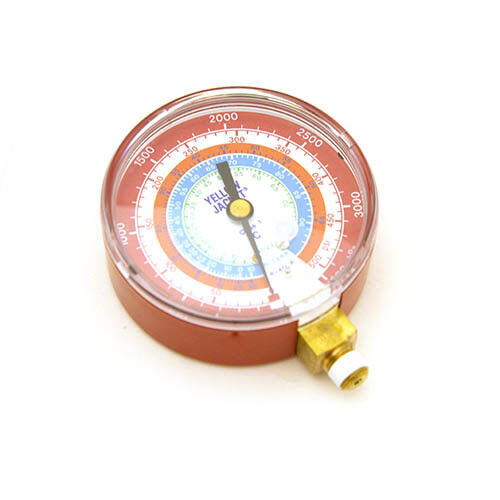 Yellow Jacket 49107 3-1/8", red pressure, KPa/psi, R22/134a/404A gauge (°C)
