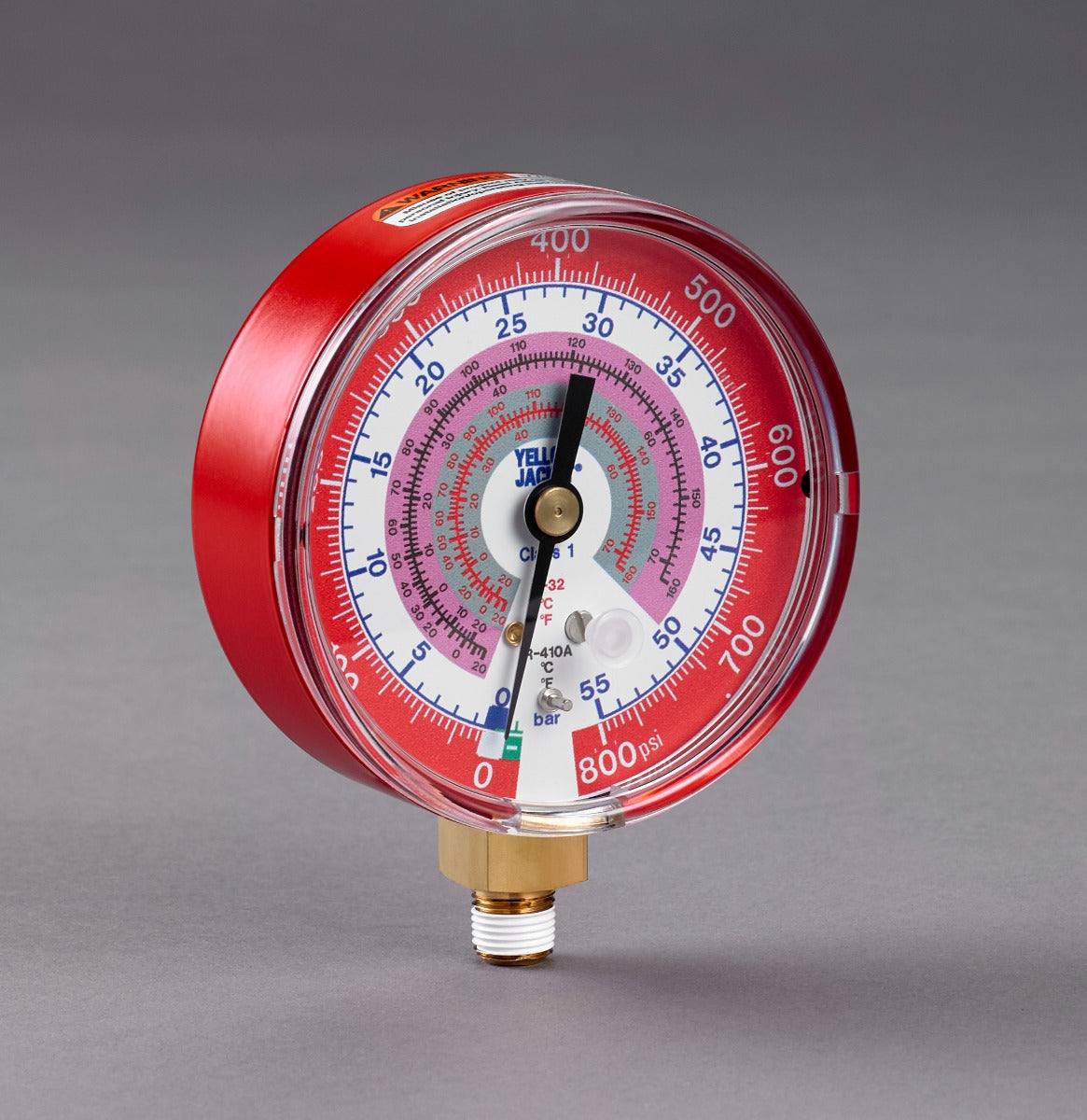 Yellow Jacket 49159 3-1/8", red pressure, bar/psi, R-32/410A gauge (°F and °C)