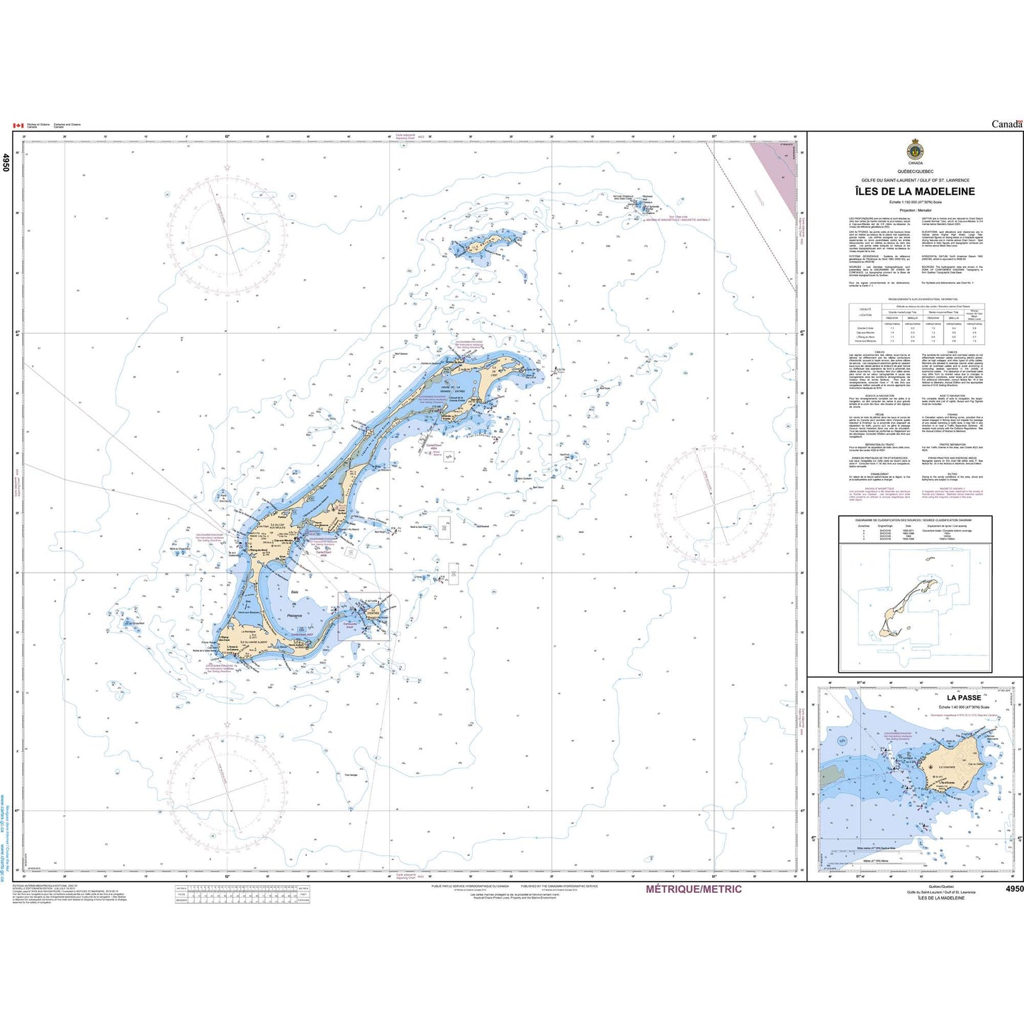 Paradise Clay CAN4950 CHS Chart Îles de la Madeleine