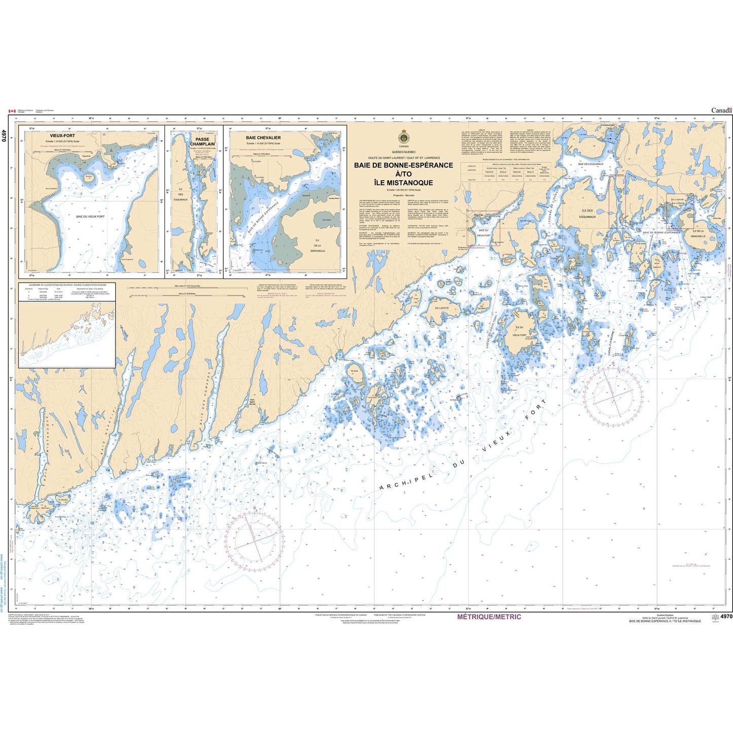 Paradise Clay CAN4970 CHS Chart Baie de Bonne-Espérance /to Île Mistanoque