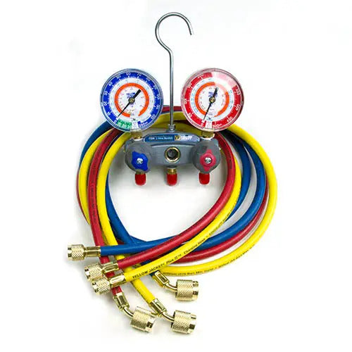 Yellow Jacket 49831 With 60" PLUS II SealRight RYB, R/B gauges, psi, R134a/404A/407C, °F