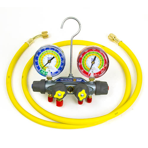 Yellow Jacket 49900 With 72" PLUS II RYB and 3/8" x 45°, R/B gauges, psi, R417A/422A/422D °F
