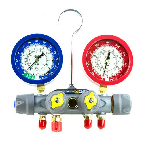 Yellow Jacket 49922 Manifold only, liquid gauges, bar/psi, R22 °F and °C