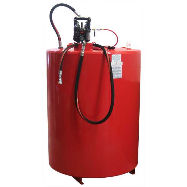American Lube 500RVDW-RWO 500-Gallon Double-Wall Vertical Round Tank Package for Waste Oil
