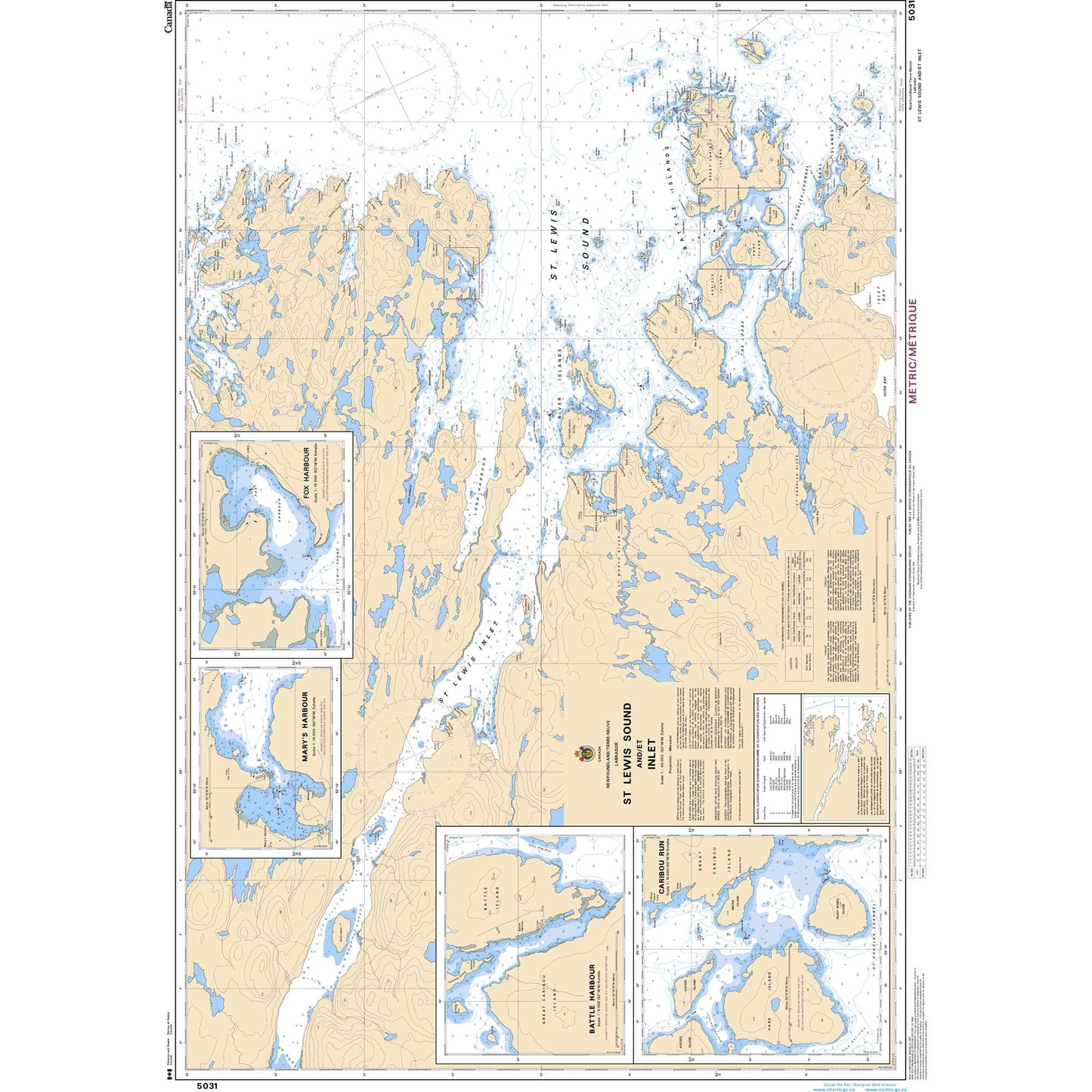 Paradise Clay CAN5031 CHS Chart St. Lewis Sound and/et Inlet