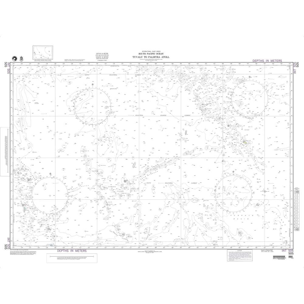 Paradise Clay NGA_505 NGA Chart Tuvalu to Palmyra Atoll