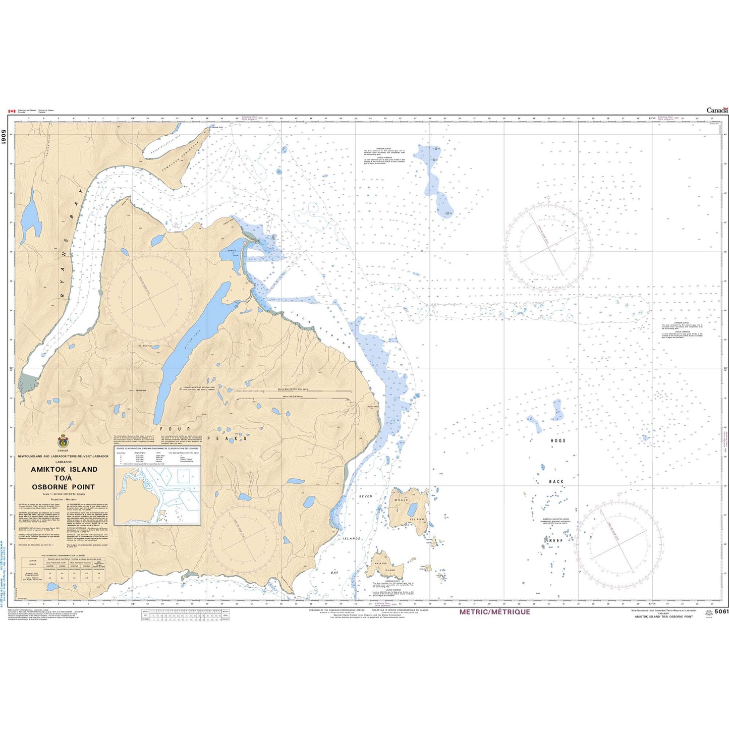 Paradise Clay CAN5061 CHS Chart Amiktok Island to/ Osborne Point