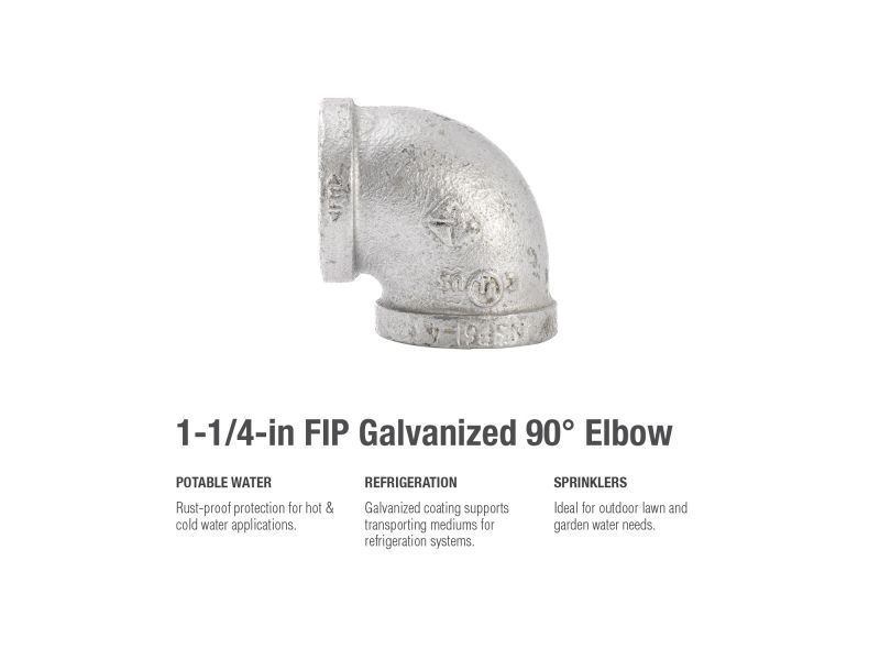 B&K Products 510-006Hn 1-1/4" Elbow 90
