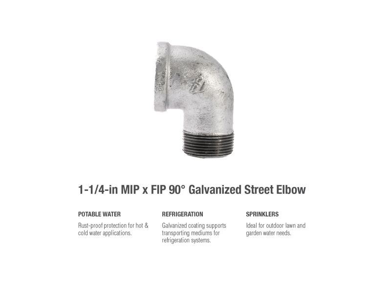 B&K Products 510-306Hn 1-1/4" Street Elbow 90