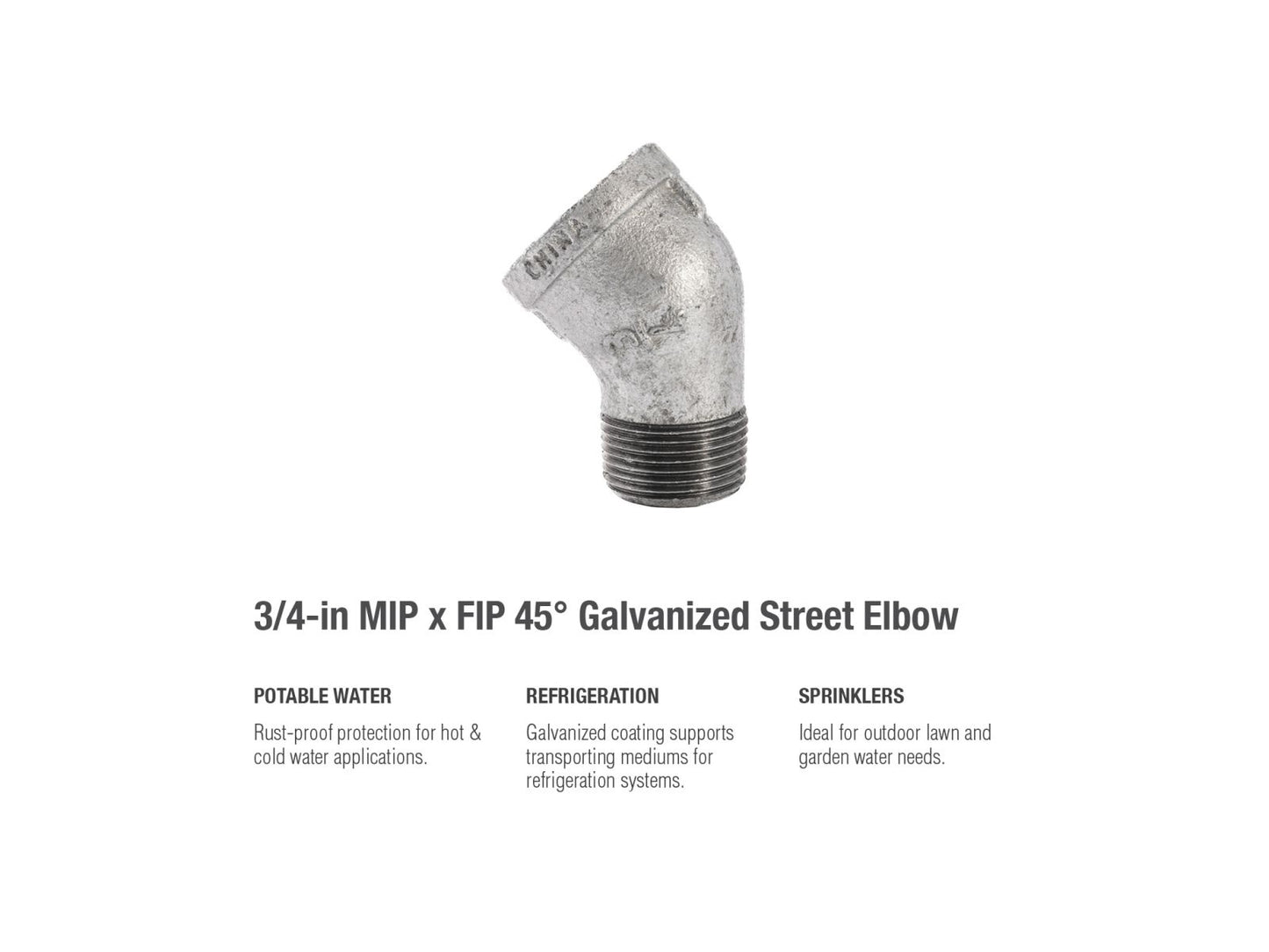 B&K Products 510-504Hn 3/4" Street Elbow 45