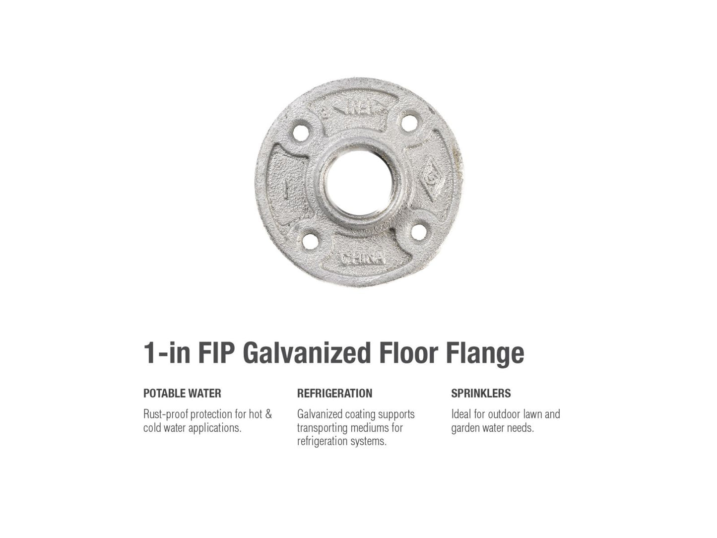 B&K Products 511-605 1" Floor Flange
