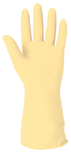 MCR Safety 5110L Long Amber Canners Latex Gloves 18 mil Thickness 12 Inches Long Unlined Premium Grade (1 DZ)
