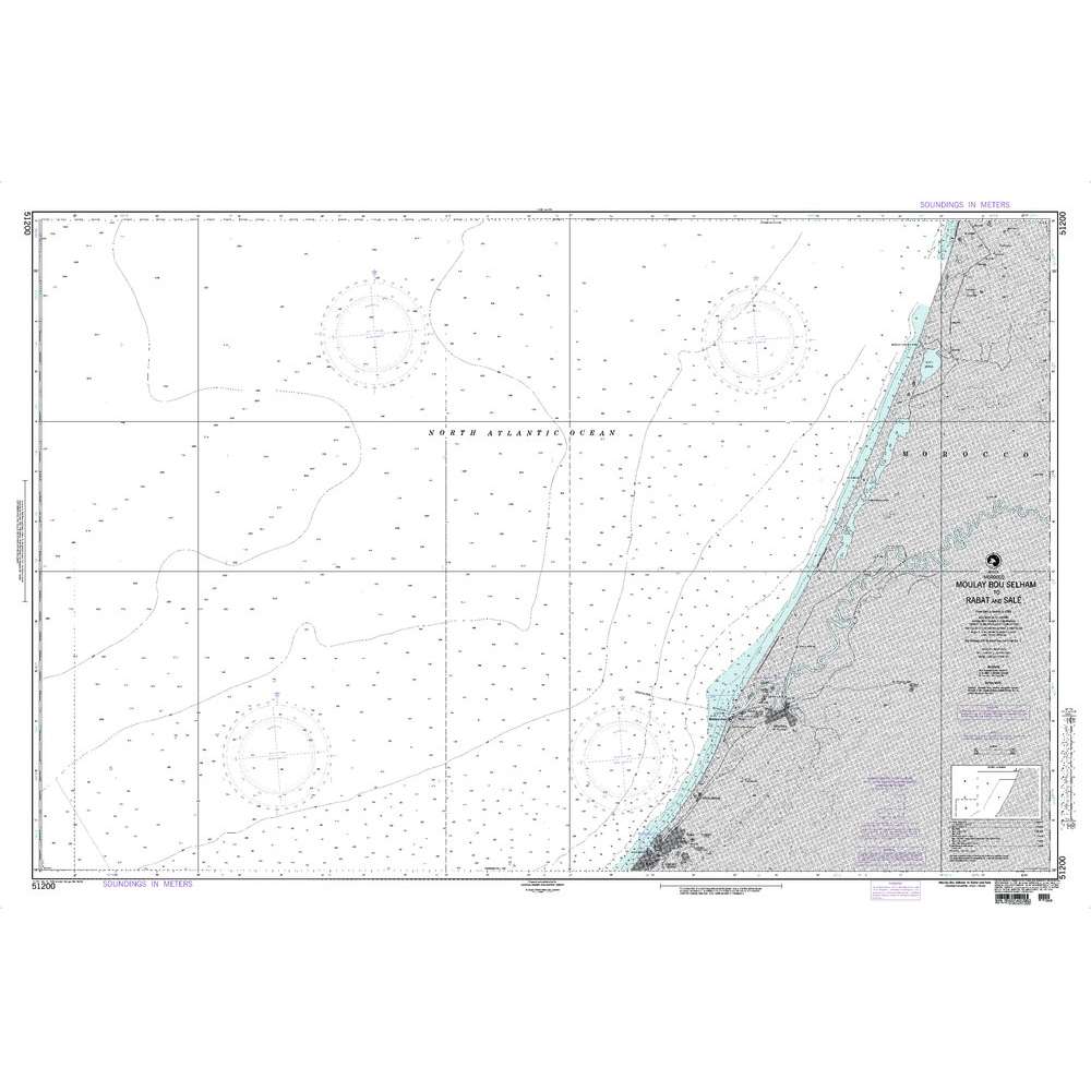 Paradise Clay NGA_51200 NGA Chart Moulay Bou Selham to Rabat and Sale