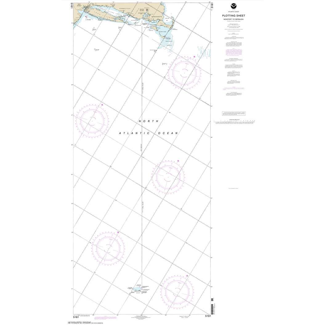 Paradise Clay NO_5161 NOAA Newport, Rhode Island to Bermuda (Plotting Sheet)