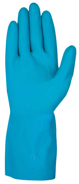 MCR Safety 5180B Long Light Blue Latex Canners Gloves 18 mil Thickness 12 Inches Length Unlined Industry Standard Grade (1 DZ)