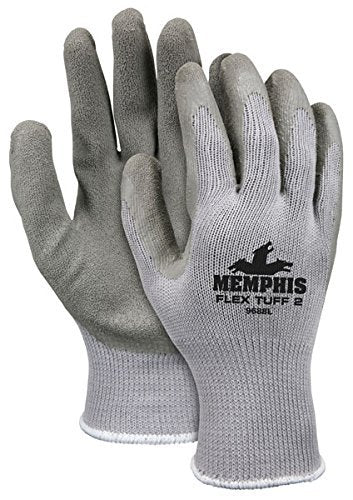 MCR SAFETY 9688XL Extra Large Flex Tuff Iigray Cotton/Poly Shell 1 (1 PR)