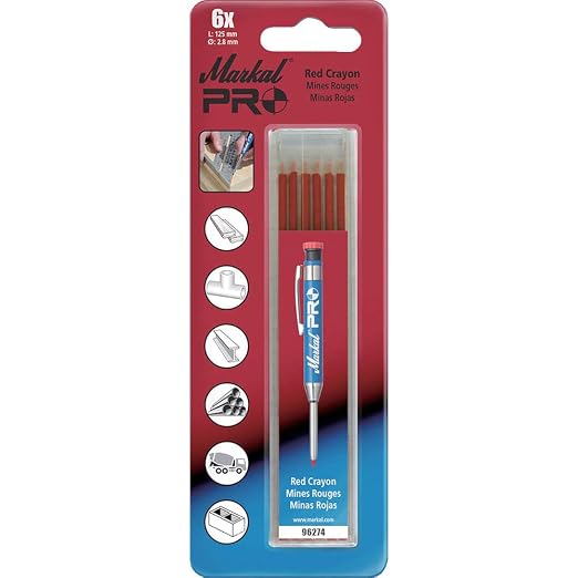 MARKAL® 96274 Pro Red Crayon Refills (6 EA)