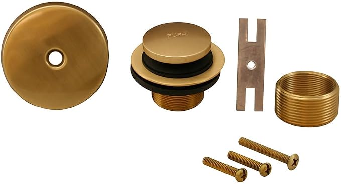 Jones Stephens B5161BB Brushed Bronze One-Hole Toe Touch Tub Drain Trim Kit